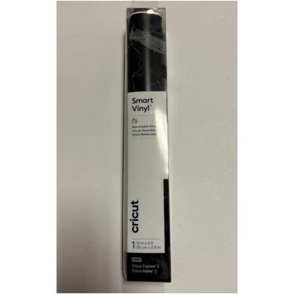 Cricut Removable Smart Vinyl – Black (13″ × 3 ft) - Picture 1 of 5